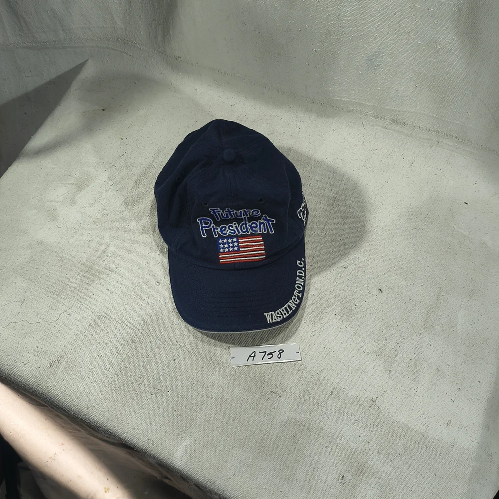 Youth Adjustable Navy Cap with Embroidered Flag Washington DC Future President